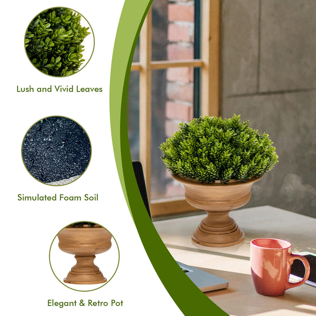 4-Pack Artificial Plants Fake Mini Potted Plant Small Greenery Decor for Indoor Image 9