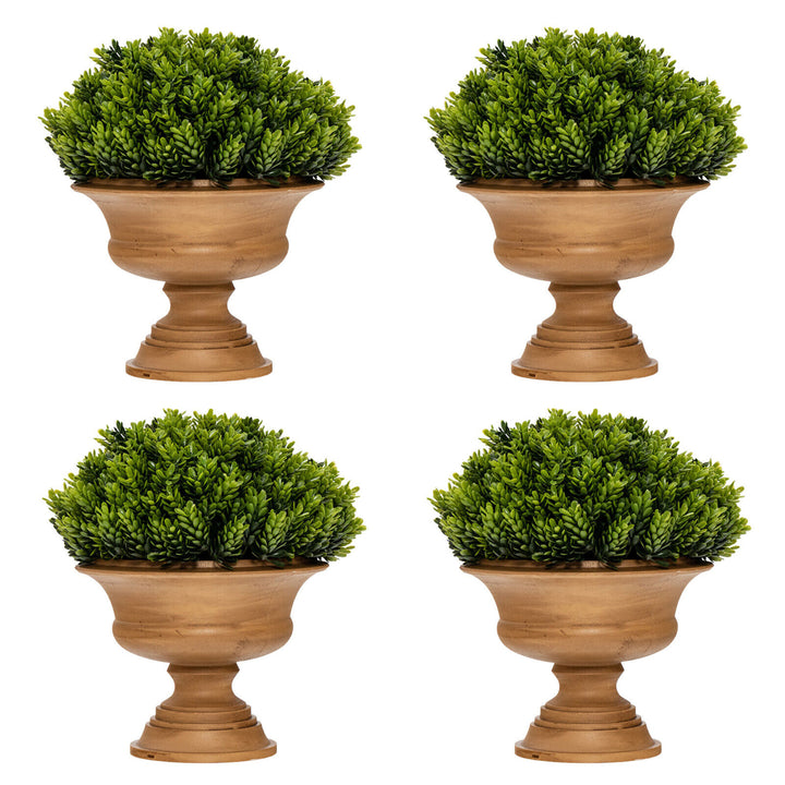 4-Pack Artificial Plants Fake Mini Potted Plant Small Greenery Decor for Indoor Image 10