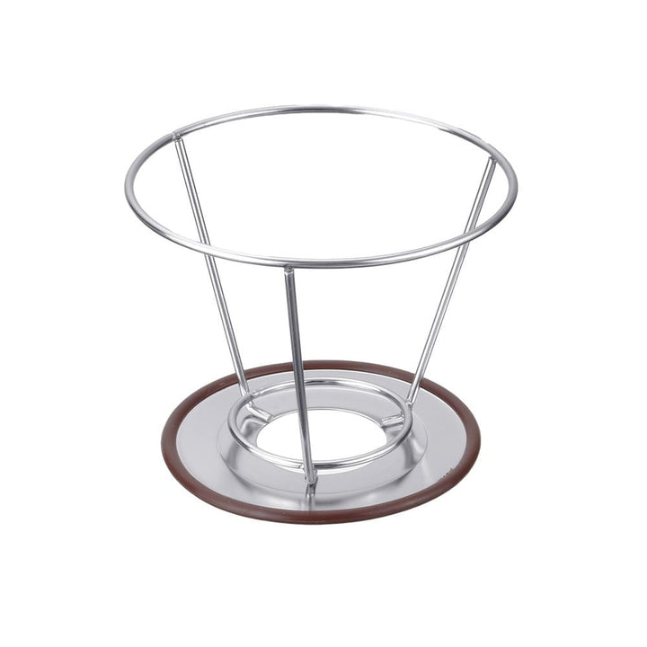 Stainless Steel Coffee Filter Double-layer Reusable Screen Funnel With Non-slip Cup Stand Image 2