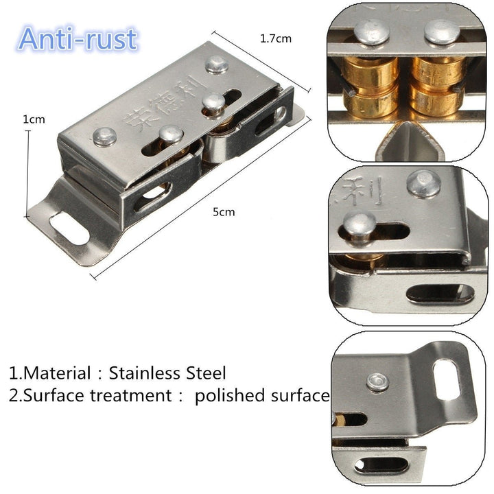 Stainless Steel Catch Stopper For Cupboard Cabinet Kitchen Door Latch Hardware Image 4