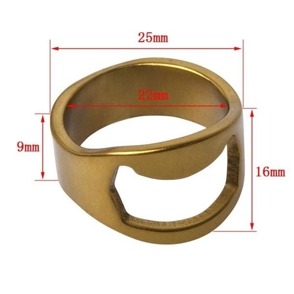 Stainless Steel Finger Ring Shape Beers Bottle Opener for Bar Tool Image 3