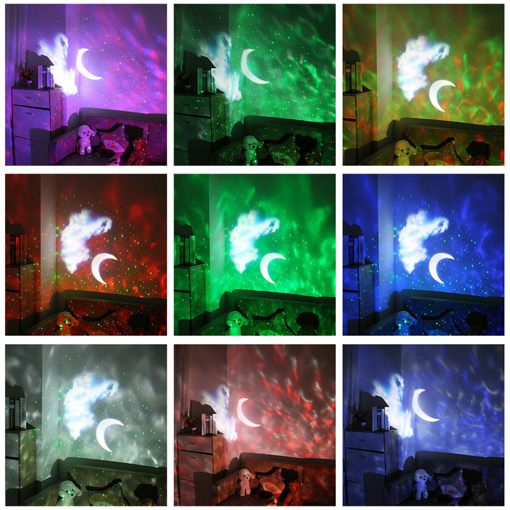 Star Projector Light Night Lamp Music Player LED Starry Sky Ocean Wave with Remote Image 3