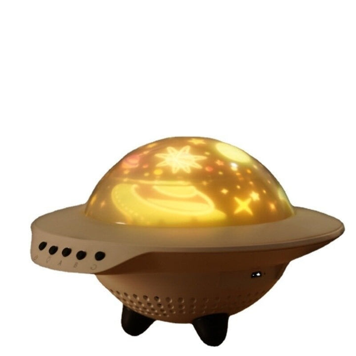 Starry Sky Projection Light Flying Saucer bluetooth Speaker Music Player LED Night Light With Remote Control Image 7