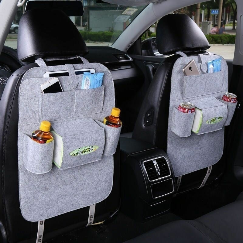 Style Auto Car Seat Back Multi Pocket Storage Bag Organizer Holder Accessory 56x40cm Image 2