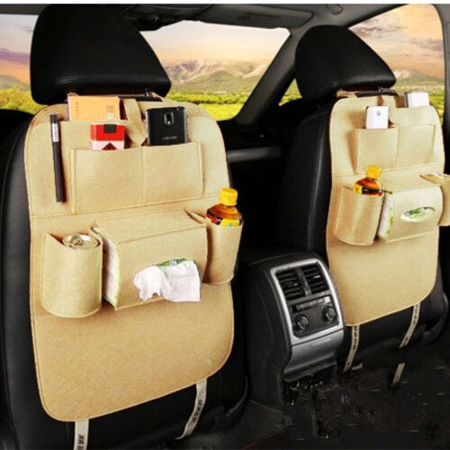 Style Auto Car Seat Back Multi Pocket Storage Bag Organizer Holder Accessory 56x40cm Image 5