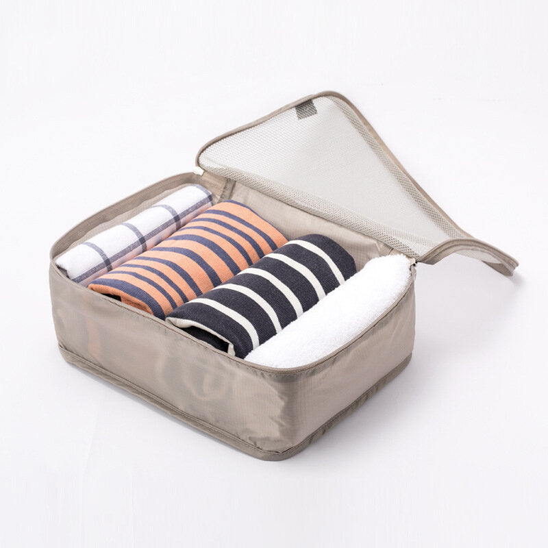 Travel Foldable Clothes Storage Bag Waterproof Mesh Underwear Cosmetic Organizer Zipper Bag Image 2