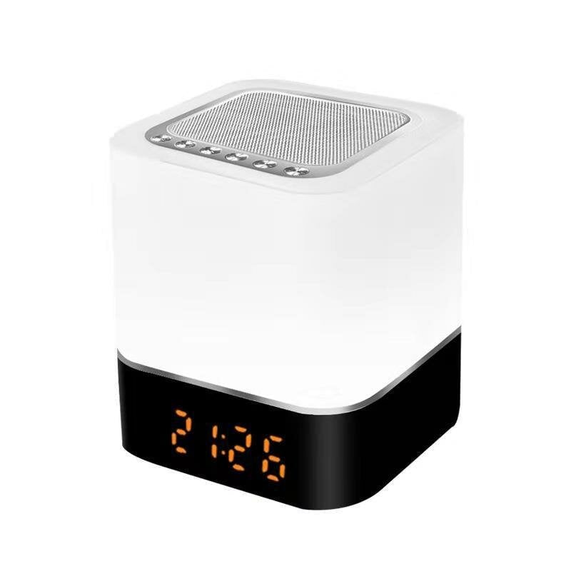 Wireless bluetooth Speaker 5 in 1 HiFi Speaker 7 Color Bedside Lamp Digital Calendar Alarm Clock Touch Control Support Image 1