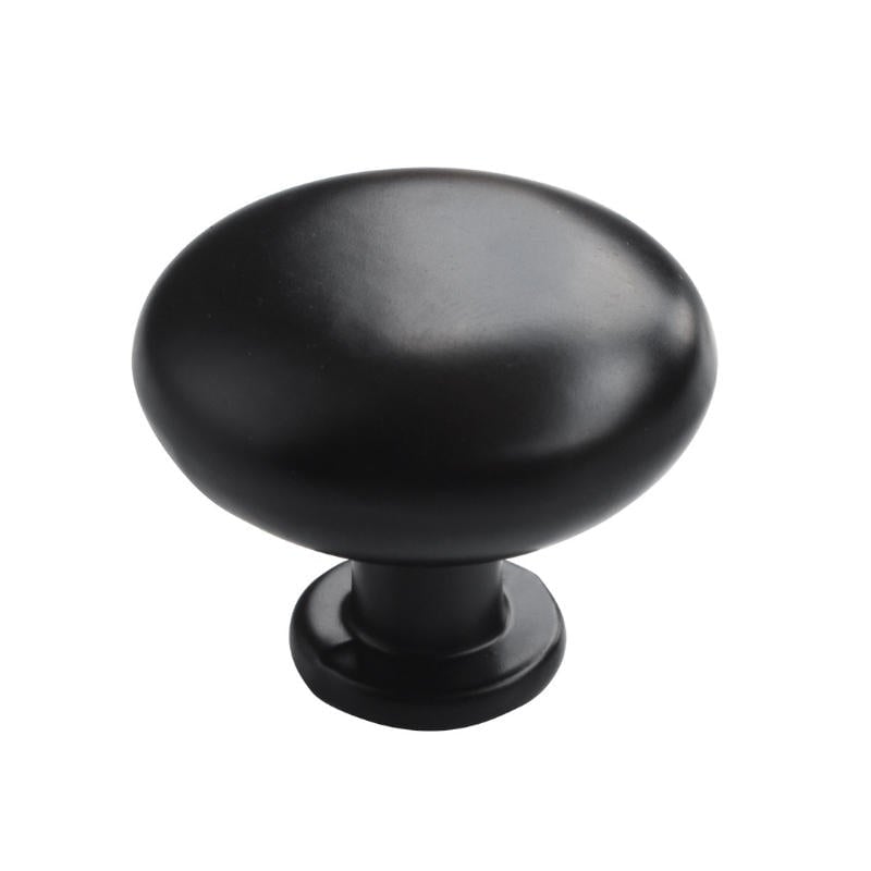 Zinc Alloy Black Solid Round Handle Furniture Cabinet Drawer Wardrobe Pull Single Hole Simple Image 1