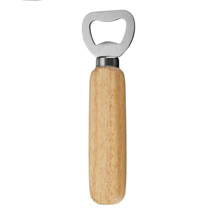 Wooden Handle Bottle Opener Soft Smooth Beer Opening Tool Image 1