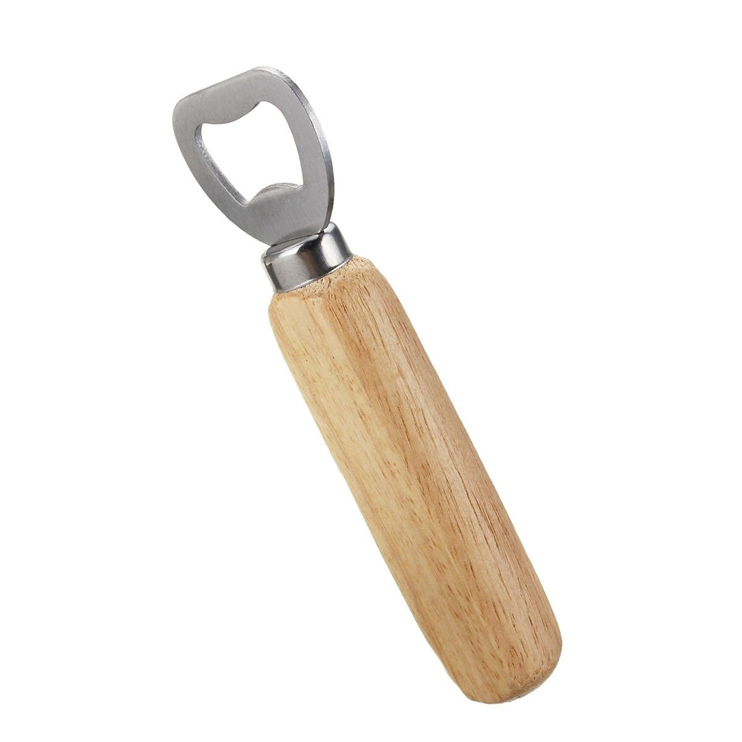 Wooden Handle Bottle Opener Soft Smooth Beer Opening Tool Image 2