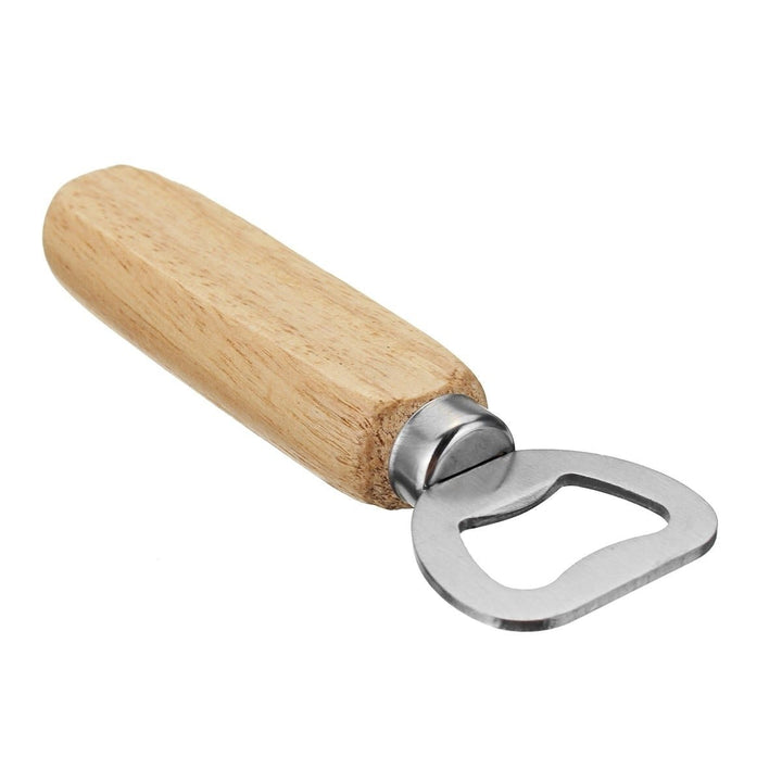 Wooden Handle Bottle Opener Soft Smooth Beer Opening Tool Image 3