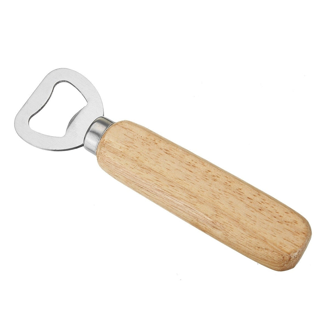 Wooden Handle Bottle Opener Soft Smooth Beer Opening Tool Image 5