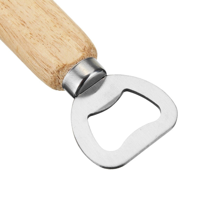 Wooden Handle Bottle Opener Soft Smooth Beer Opening Tool Image 6