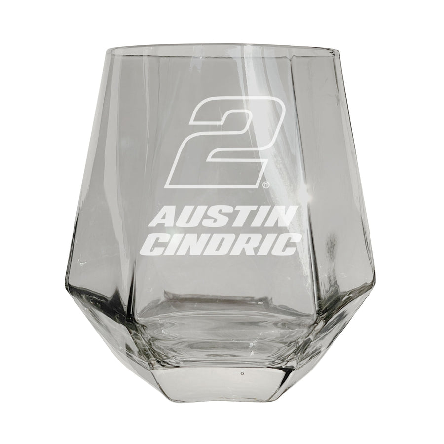 2 Austin Cindric Officially Licensed 10 oz Engraved Diamond Wine Glass Image 1