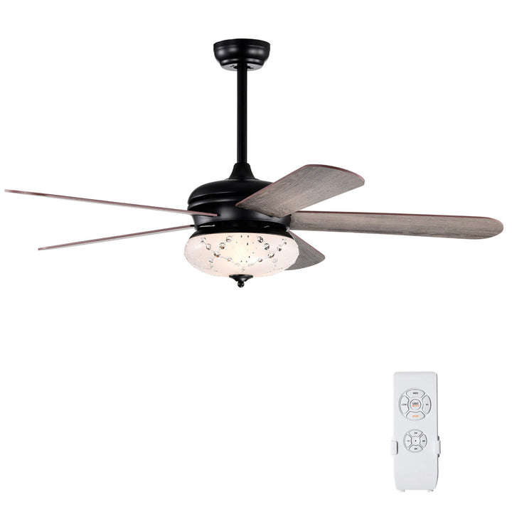 52 Retro Ceiling Fan w/ Remote Control 3 Wind Speeds and 5 Reversible Blades Image 4