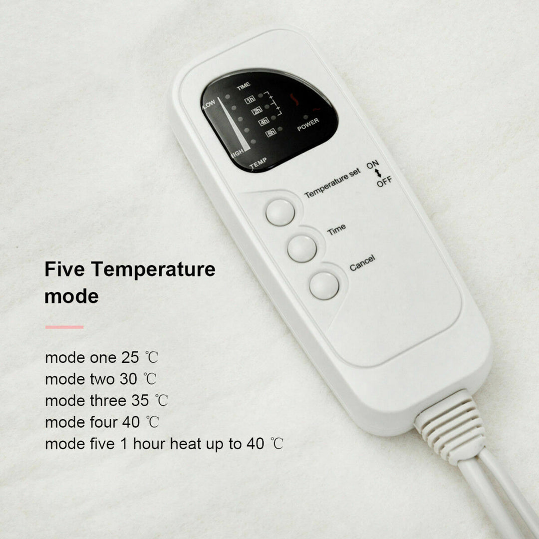 Twin Size Electric Heated Mattress Pad Blanket w/ 5 Temperature Modes and Timer Image 3