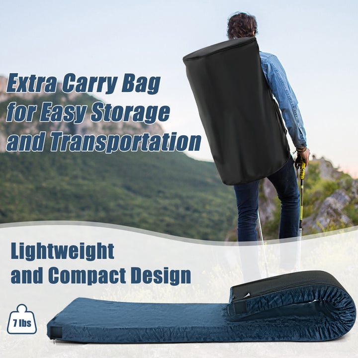 72Lightweight Roll Up Travel Mattress Portable Memory Foam Camping Mattress Image 7