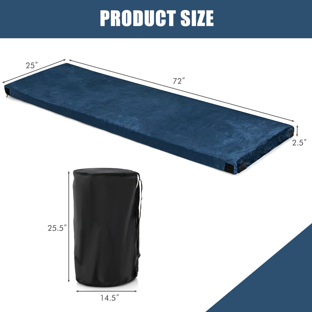 72Lightweight Roll Up Travel Mattress Portable Memory Foam Camping Mattress Image 9