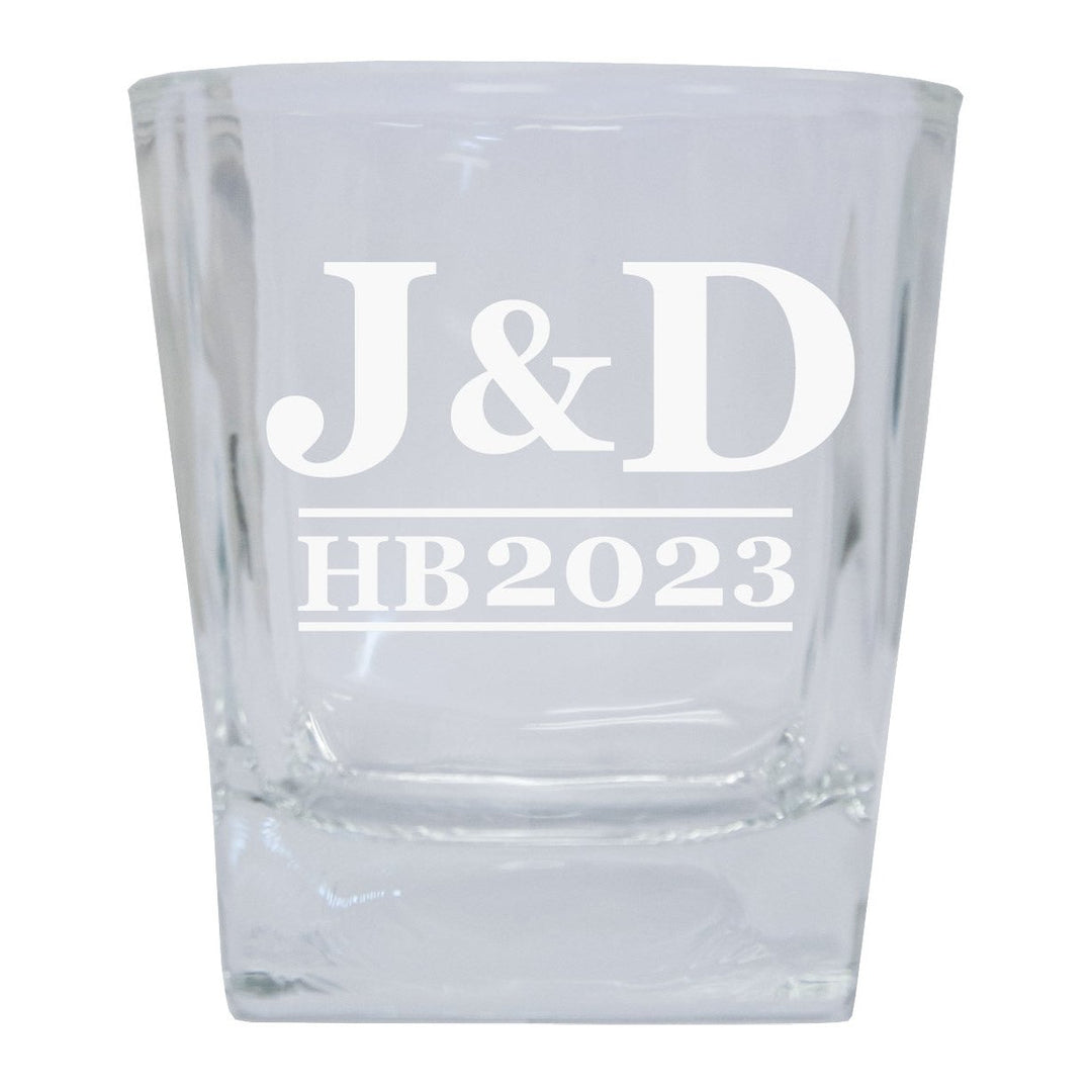 JandD Custom Etched Custom 8 oz Glass Tumbler 2-Pack Image 1