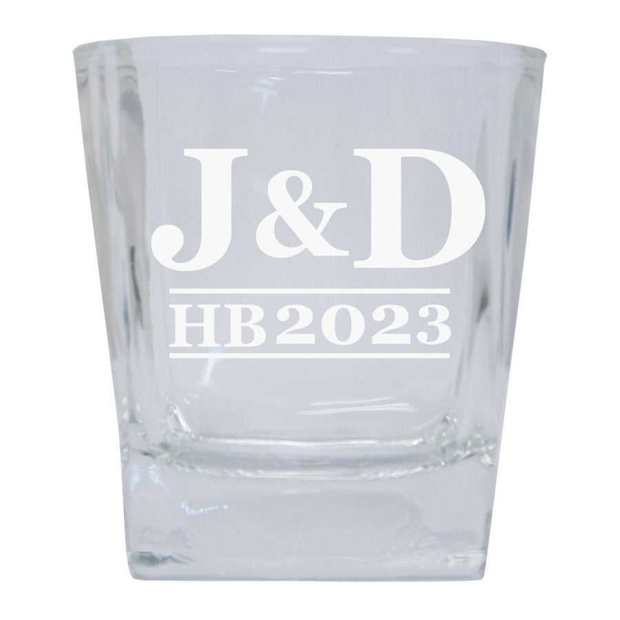 JandD Custom Etched Custom 8 oz Glass Tumbler 2-Pack Image 1