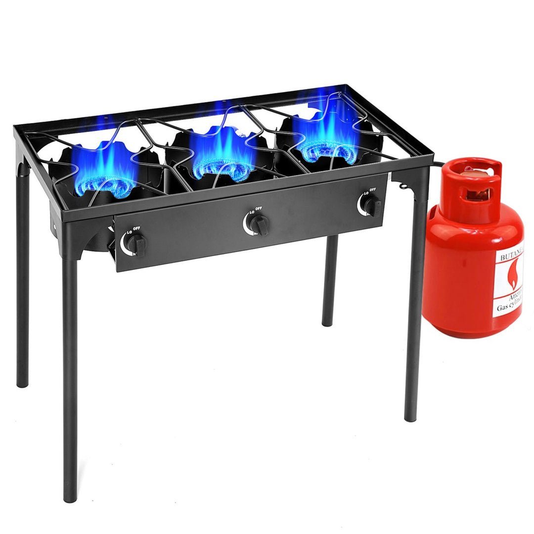 Outdoor 3-Burner Stove High Pressure Propane Gas Camp Stove 225,000 BTU Image 10