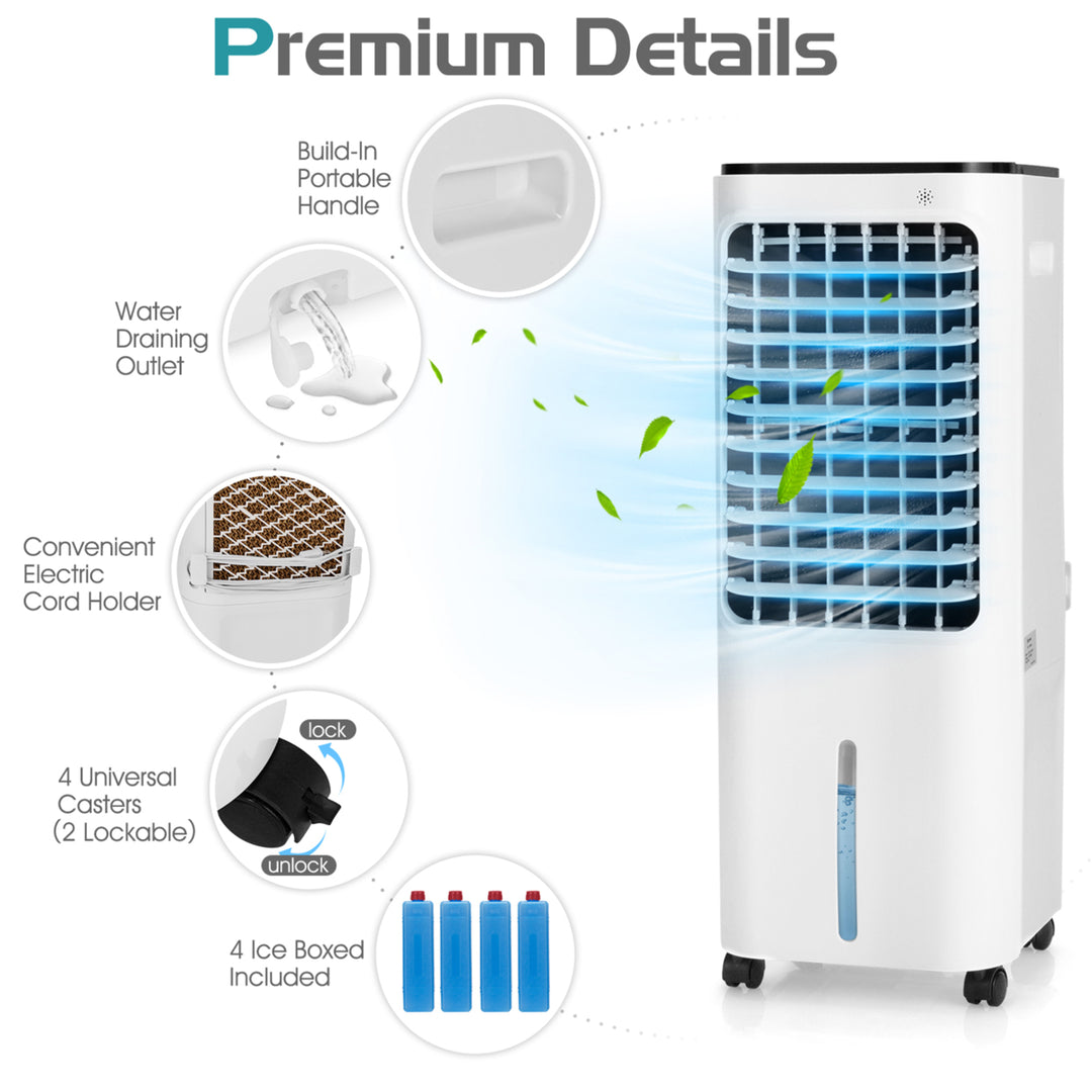 Evaporative Cooler Portable Air Cooler w/ 4 Ice Boxes and Remote Control Image 8