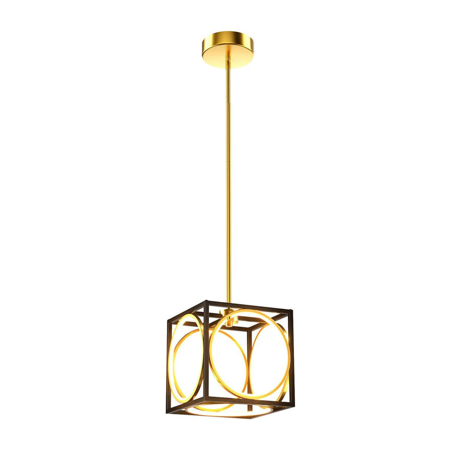 Modern LED Pendant Light 3000K Warm Light Cube Ceiling Light Fixture Image 1