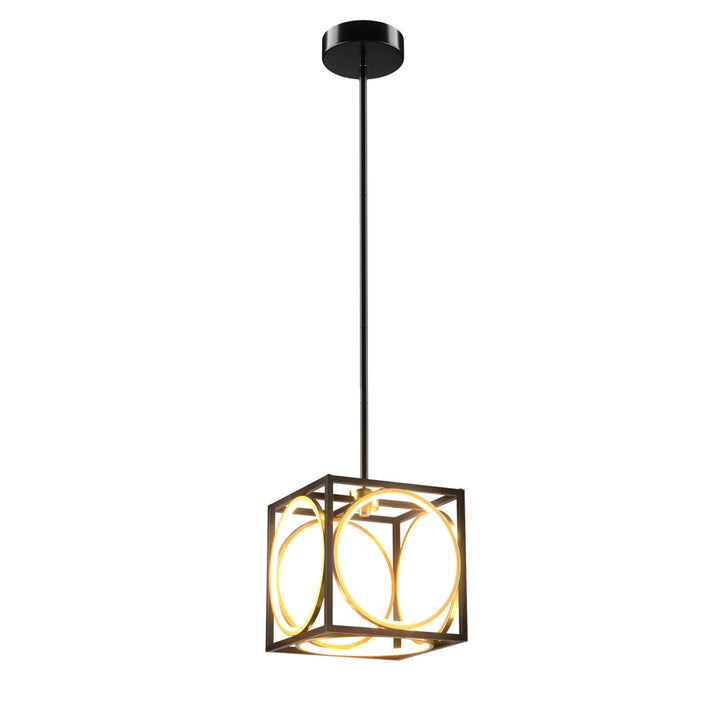 Modern LED Pendant Light 3000K Warm Light Cube Ceiling Light Fixture Image 2