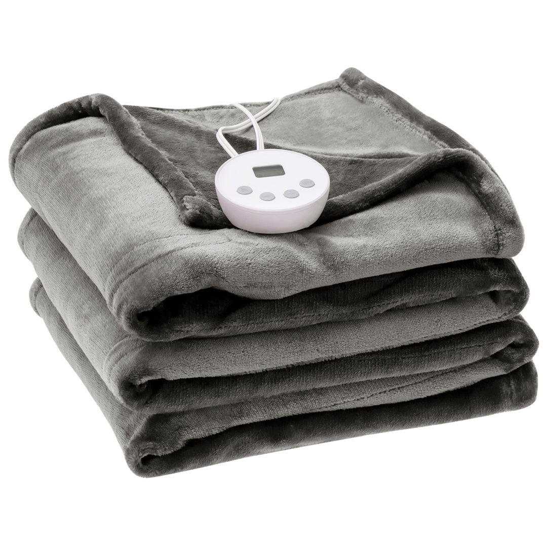 62x84/84x90 Heated Blanket Twin/Queen Size Electric Heated Throw Blanket w/ Timer Image 3