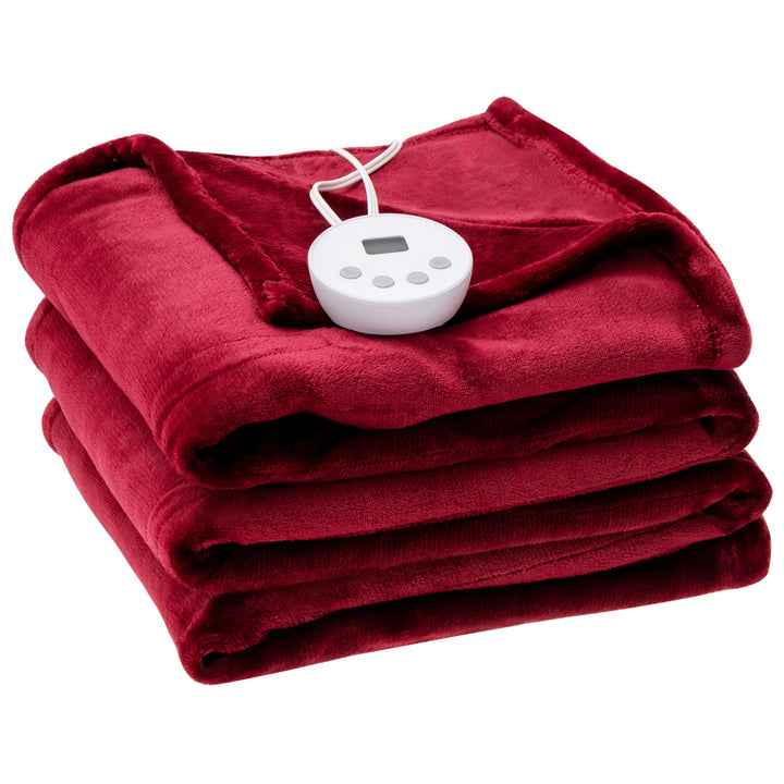 62x84/84x90 Heated Blanket Twin/Queen Size Electric Heated Throw Blanket w/ Timer Image 4