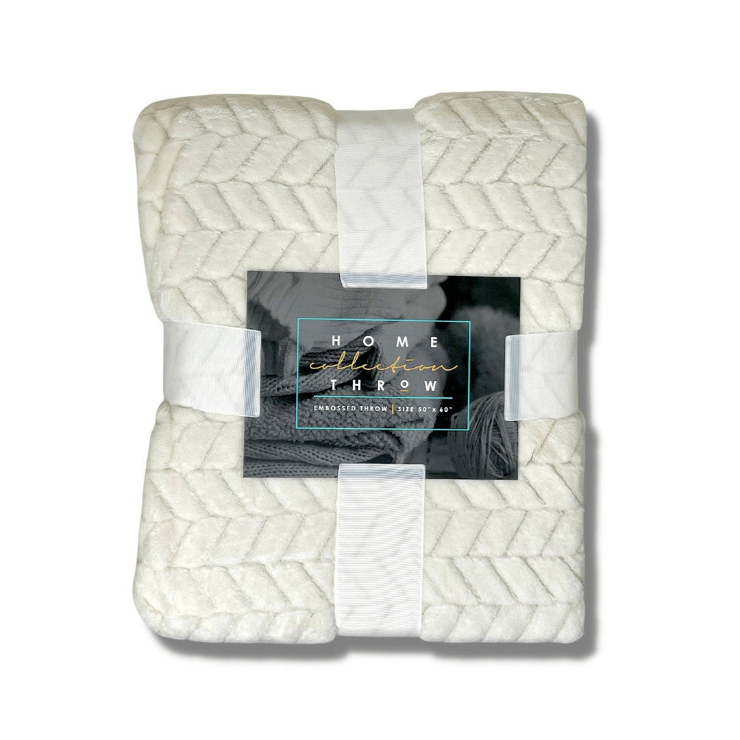 Home Collection Embossed Throw Blanket 50x60 Pastel Color 100% Polyester Image 7