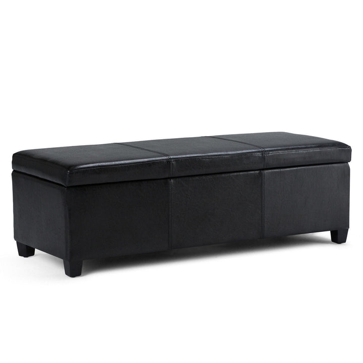 Avalon Storage Ottoman in Vegan Leather Image 2