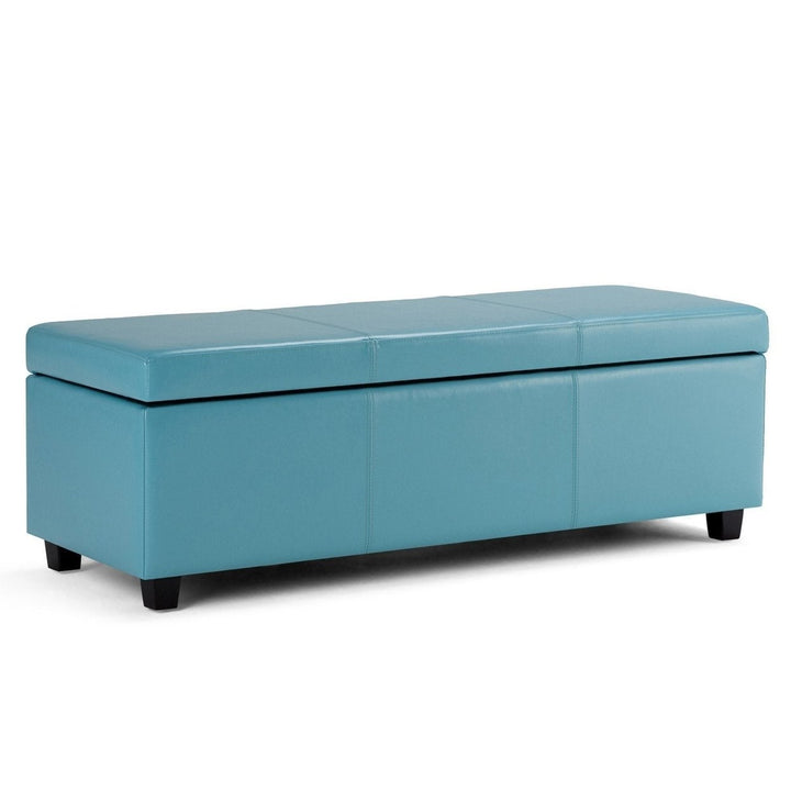 Avalon Storage Ottoman in Vegan Leather Image 3