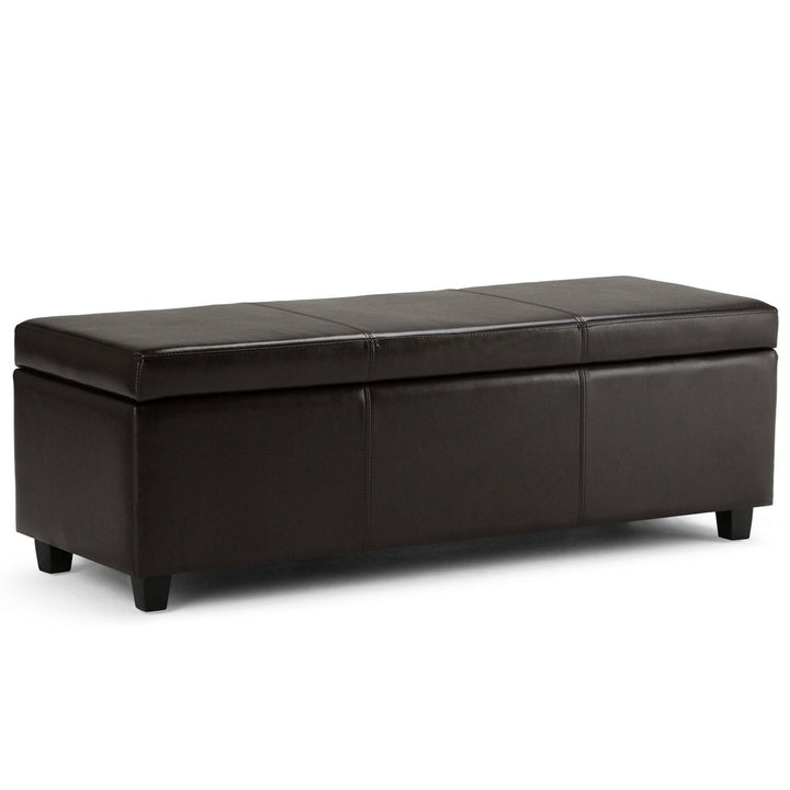 Avalon Storage Ottoman in Vegan Leather Image 5