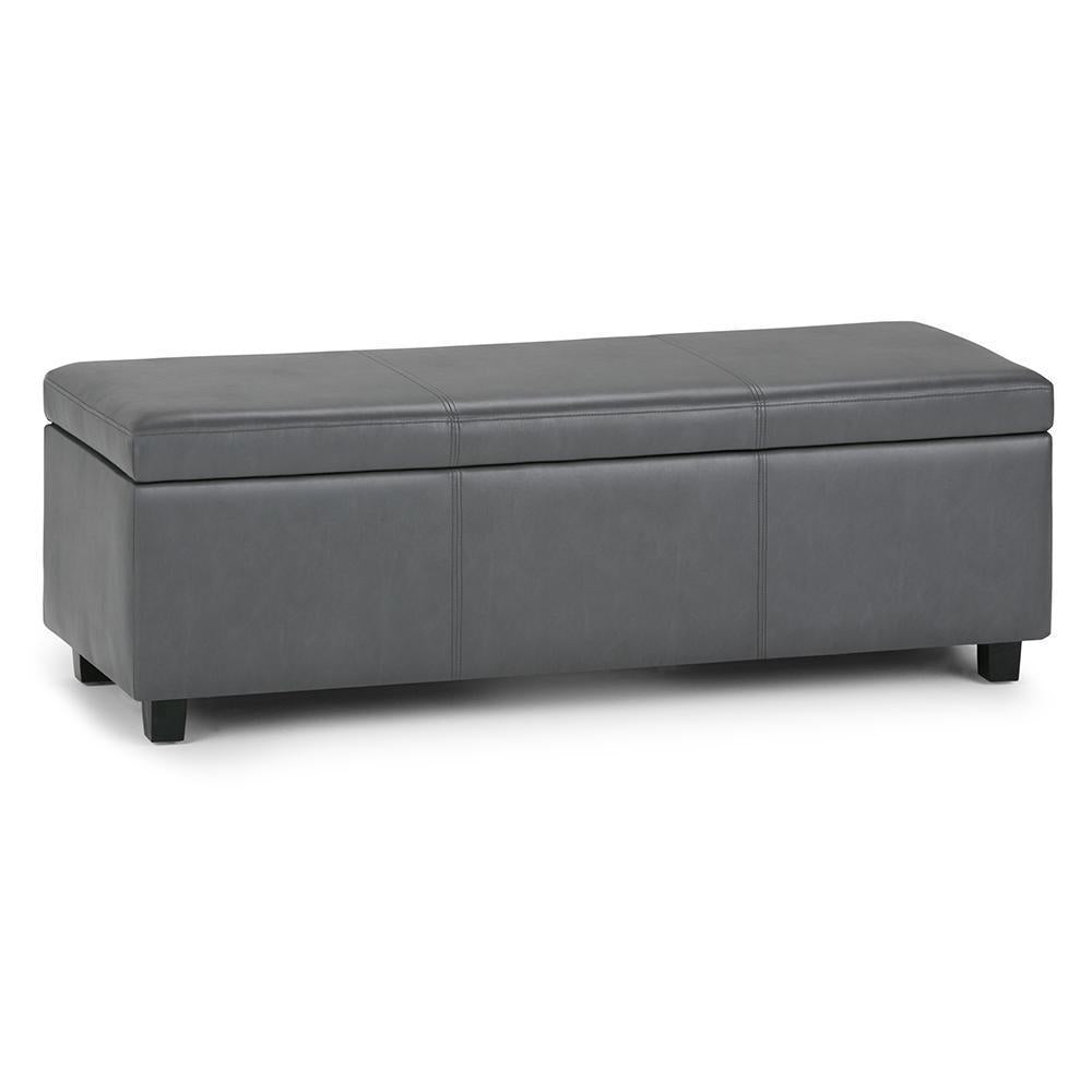 Avalon Storage Ottoman in Vegan Leather Image 6