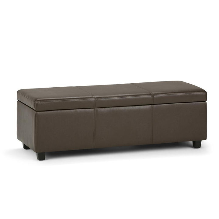 Avalon Storage Ottoman in Vegan Leather Image 7