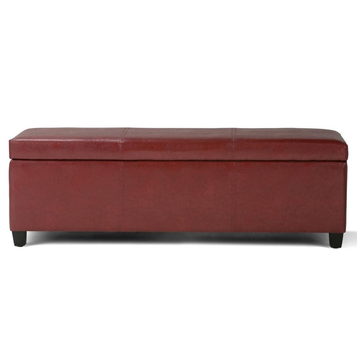 Avalon Storage Ottoman in Vegan Leather Image 11