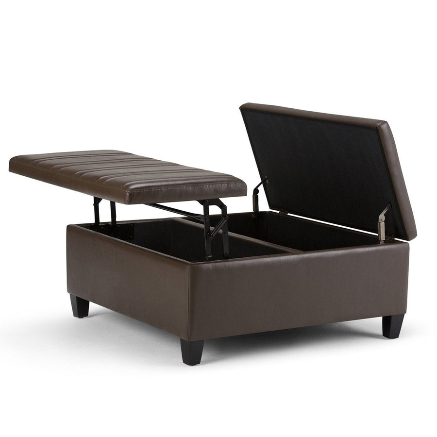 Ellis Table Ottoman in Vegan Leather Image 1