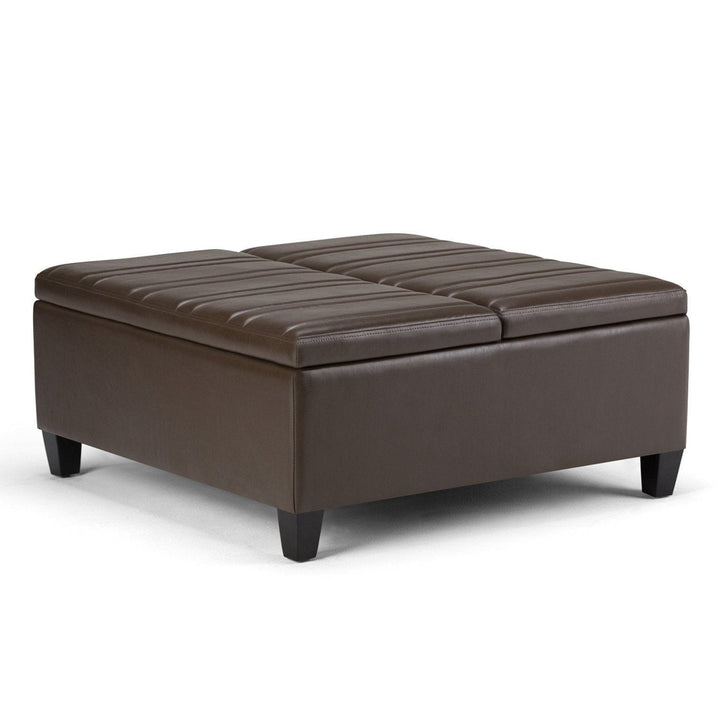 Ellis Table Ottoman in Vegan Leather Image 4