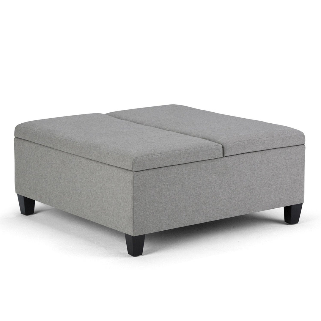 Ellis Table Ottoman in Linen Image 3