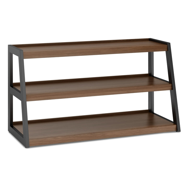 Sawhorse Solid Walnut Veneer and Metal TV Media Stand Image 1