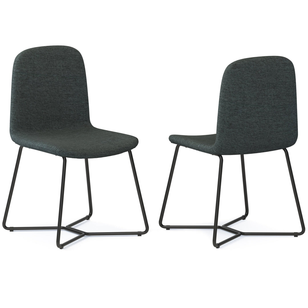 Wilcox Dining Chair Set of 2 Durable Upholstered Metal Legs Industrial Style Image 1