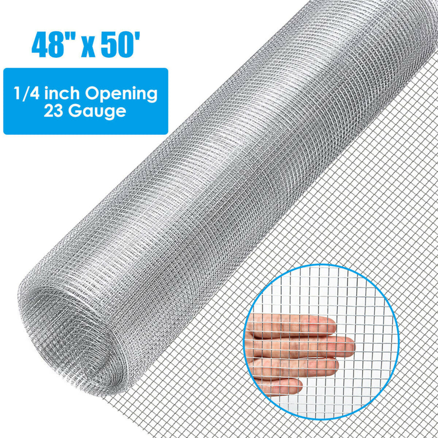 48x 50 1/4 inch Hardware Cloth Galvanized Chicken Wire Welded Fence Mesh Roll Image 1