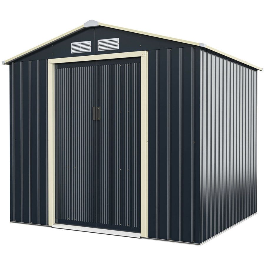 Outdoor Tool Storage Shed Large Utility Storage House w/ Sliding Door Image 1