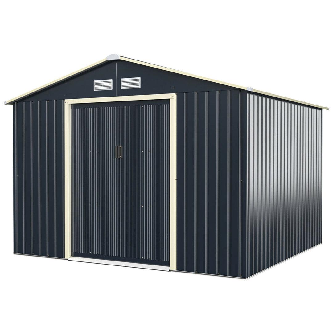 Outdoor Tool Storage Shed Large Utility Storage House w/ Sliding Door Image 2