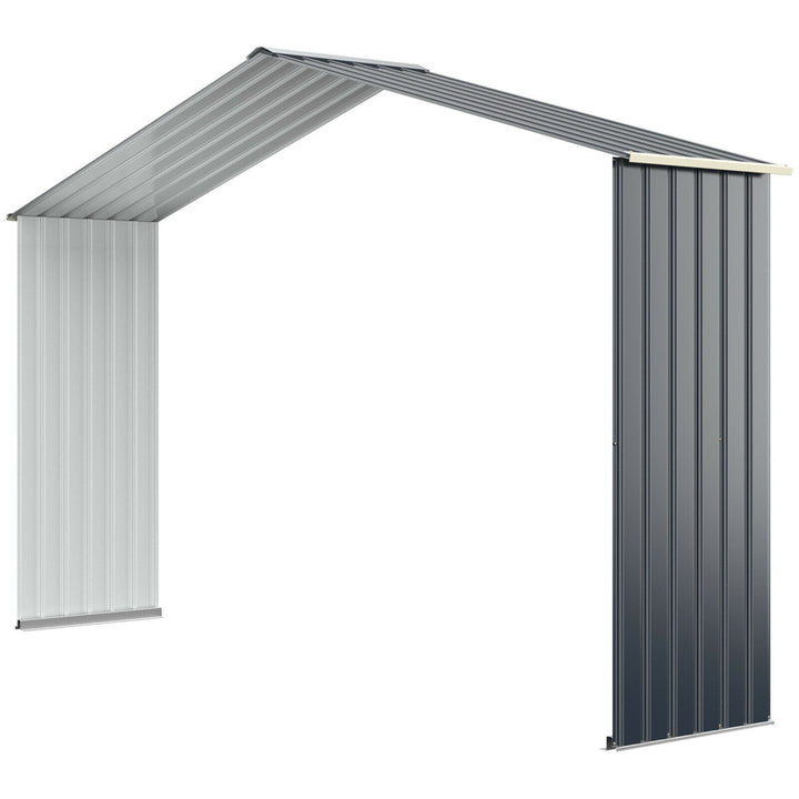 Outdoor Storage Shed Extension Kit for 7/9.1/11.2 ft Shed Width Grey Image 3