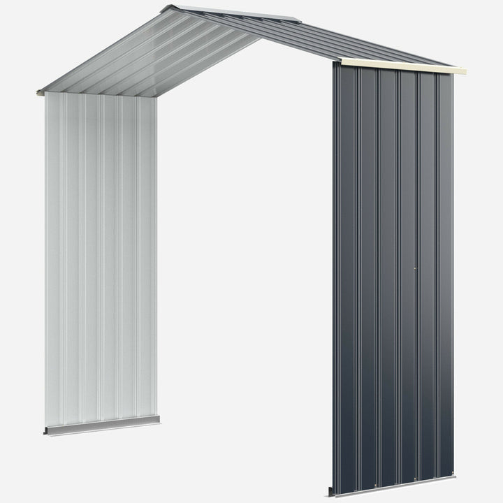 Outdoor Storage Shed Extension Kit for 7/9.1/11.2 ft Shed Width Grey Image 4