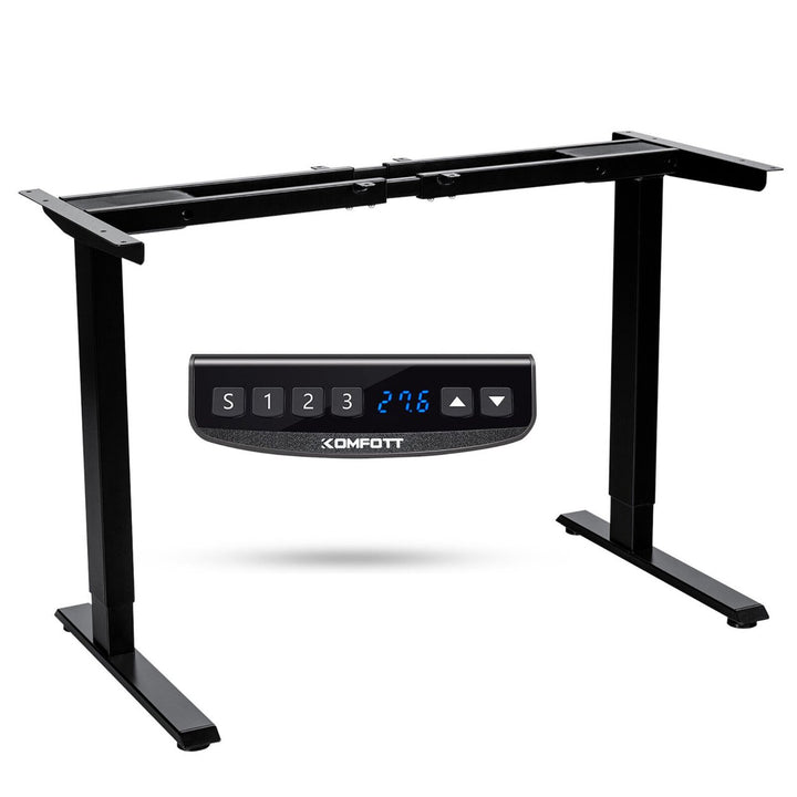 Electric Sit Stand Desk Frame Dual Motor Standing Desk Base w/ Cable Tray Image 1