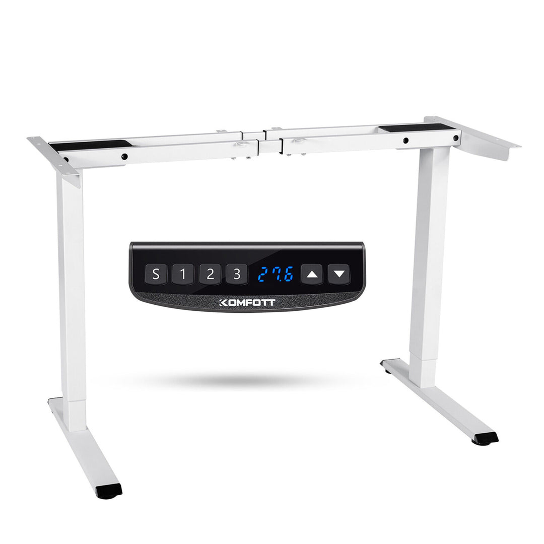 Electric Sit Stand Desk Frame Dual Motor Standing Desk Base w/ Cable Tray Image 5