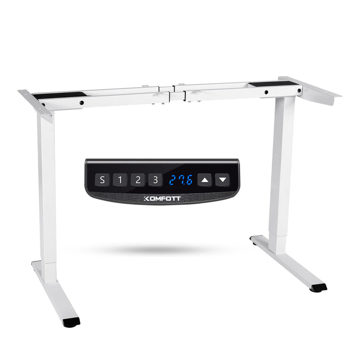 Electric Sit Stand Desk Frame Dual Motor Standing Desk Base w/ Cable Tray Image 5